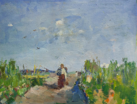 PAINTINGS - Elena POPEA, Peasant on the Way