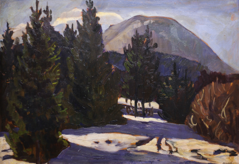 PICTURĂ - BARABÁS Márton I MÁRKUSFALVI, Peisaj de iarnă, 1930