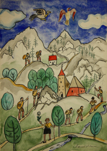 GRAPHICS - Marcel OLINESCU, On Mountain Trails