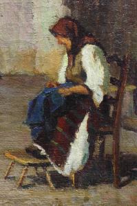 BALLA Béla, Peasant in the Kitchen (after Grigorescu), 1938 [1]