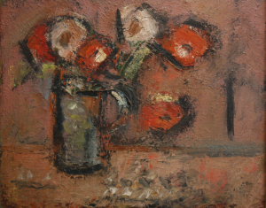 MADARASSY György Tamás, Still Life with White and Red Flowers, 1971