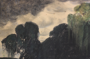 AUTOR neidentificat, Peisaj cu lac și sălcii, 1950 [1]