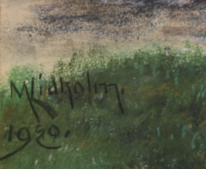 AUTOR neidentificat, Peisaj cu lac și sălcii, 1950 [2]