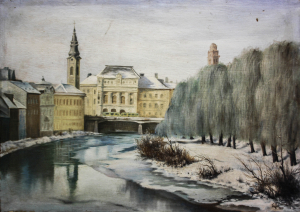 PAINTINGS - Unidentified AUTHOR, Cityscape from Oradea, 1979