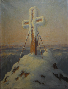 PAINTINGS - Josef DEDERICHS, Winter Landscape with Cross