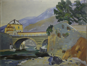 BARABÁS Márton I MÁRKUSFALVI, Peisaj montan, Pasul Lainici, 1922 [0]