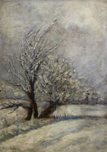 PICTURĂ - Letiția ALEXANDRU STAMATIAD, Peisaj de iarnă cu copaci