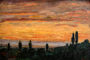 PAINTINGS - Nicolae IRIMIE, Apus peste oraș