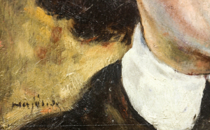 HAJÓS Imre László, Portret de doamnă / domnișoară ( pictat față / verso) [3]