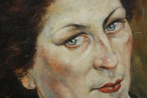 HAJÓS Imre László, Portret de doamnă / domnișoară ( pictat față / verso) [1]