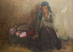PAINTINGS - MĂNCIULESCU Apostol, Flower Girl