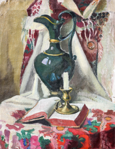 PICTURĂ - AUTOR băimărean, Natură statică cu ulcior verde