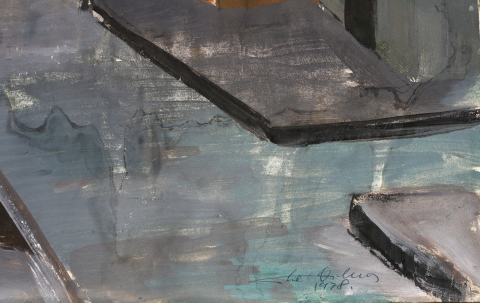 AUTOR neidentificat, Peisaj nocturn medieval, 1978 [2]