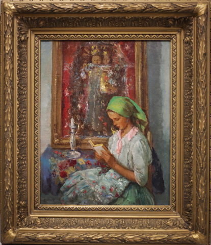 CZENCZ János, Tânără citind, 1943 [4]