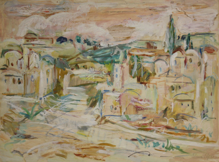 PAINTINGS - Elena POPEA, Urban Mediterranean  Landscape