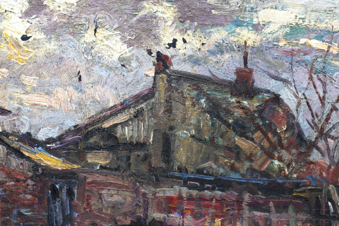 Eugen CHIROVICI,, Peisaje rurale - pictat față / verso [3]