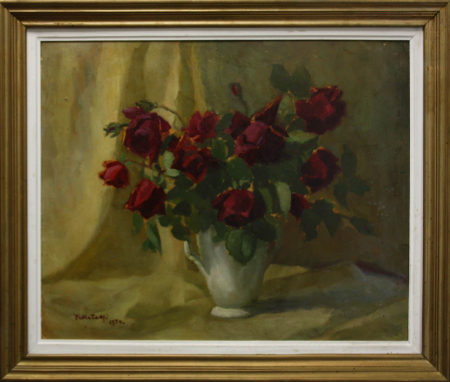 FEKETE Margit, Still Life with Red Roses, 1954 [3]