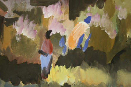 BALLA József, Peisaj cu case la Lăzarea, 1983 [1]