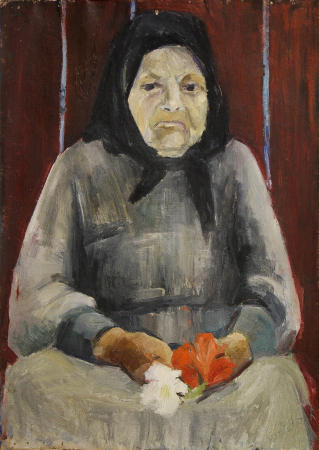 Unidentified AUTHOR, Portrait of an Old Woman with Carnations