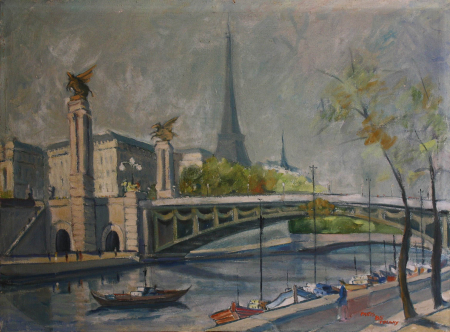 TOLNAY Tibor, Peisaj din Paris, 1985