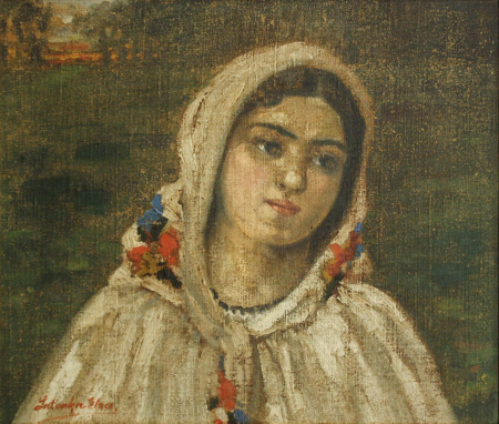 LATINKA Elza, Portrait of a Peasant Woman with a Scarf [0]