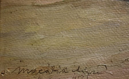 MACALIK Alfréd, Peisaj cu șir de case la Szolnok, 1917 [2]