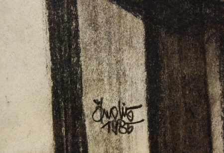 AUTOR neidentificat, Portret de bărbat cu pălărie,1985 [1]