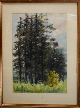 FERENCZY Iúlia, Landscape with Firtrees [3]