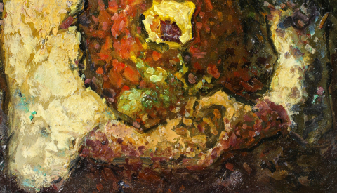 Ion MÂNDRU, Femeie cu floare în port popular [1]