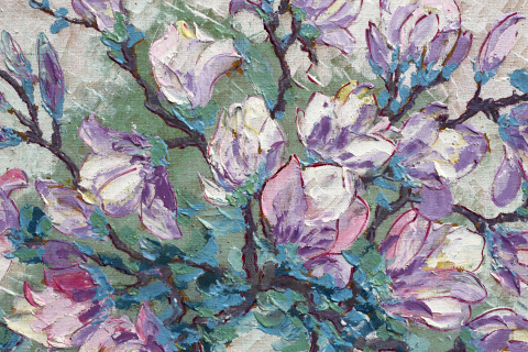 MEGYESI Lucreția, Natură statică cu magnolii, 1997 [2]