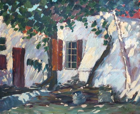 PAINTINGS - MERTZ János, Courtyard
