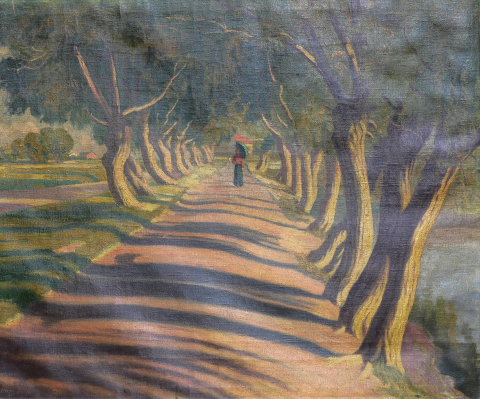 PAINTINGS - MINIȘAN Corneliu, Walk, 1917