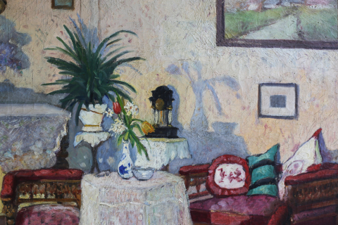 VASS (WASS) Adalbert (Albert), Interior burghez cu pian, 1933 [2]