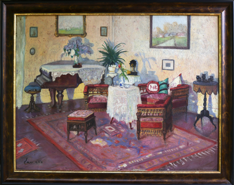 VASS (WASS) Adalbert (Albert), Interior burghez cu pian, 1933 [4]