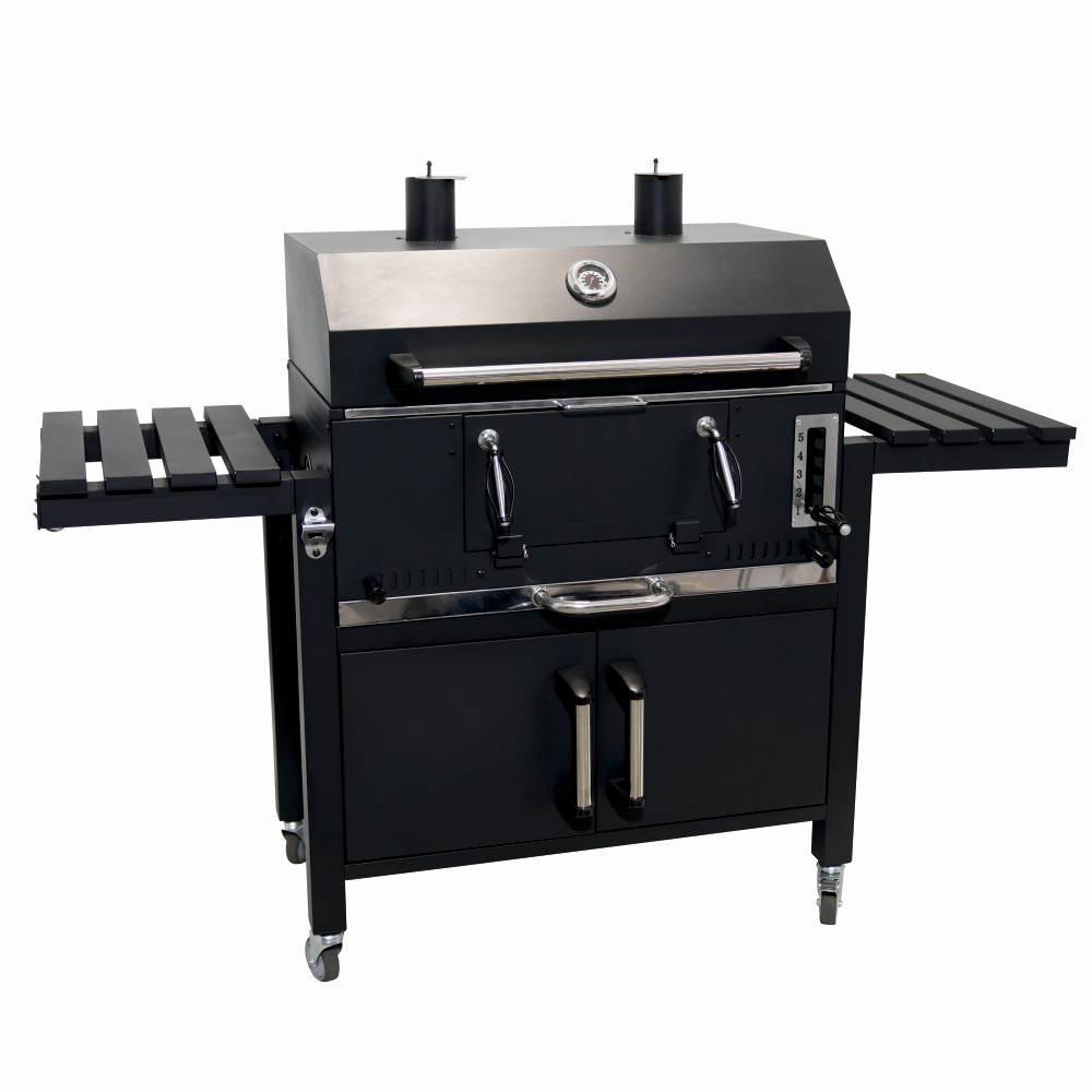 Gratar pe carbuni KLUGMEISTER FT01-070, material otel (husa inclusa), cu capac si roti de deplasare, suprafata gatire 72x43 cm [1]