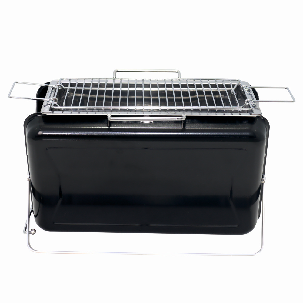 Gratare cu carbuni - Gratar pe carbuni KLUGMEISTER KY3421, portabil tip valiza, material otel, suprafata gatire 33x20 cm