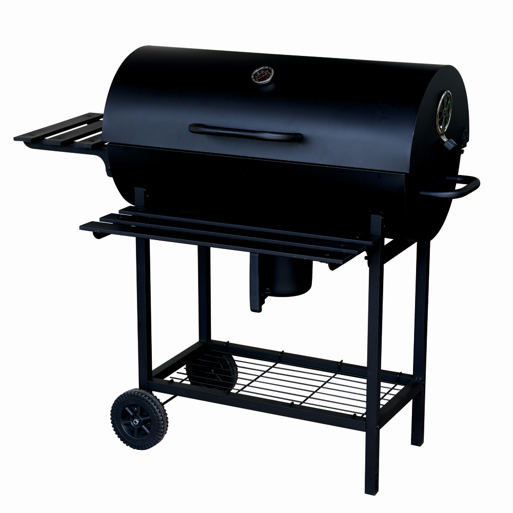 Gratar pe carbuni KLUGMEISTER KY1813D, material otel, cu capac si roti deplasare, cu rotisor, suprafata gatire 71x35 cm [2]