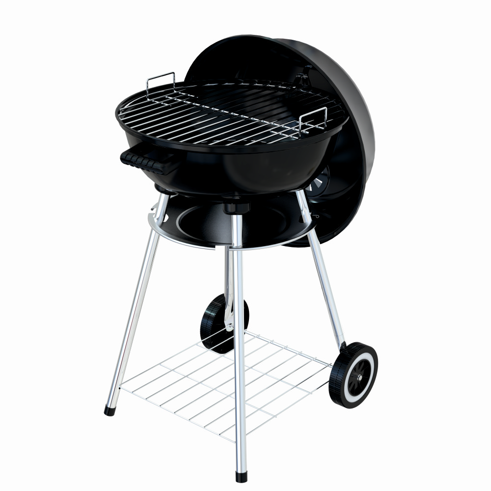 Gratare cu carbuni - Gratar pe carbuni KLUGMEISTER KY22018A, material otel, cu capac si roti de deplasare, diametru gatire 54 cm, inaltime gatire 78 cm