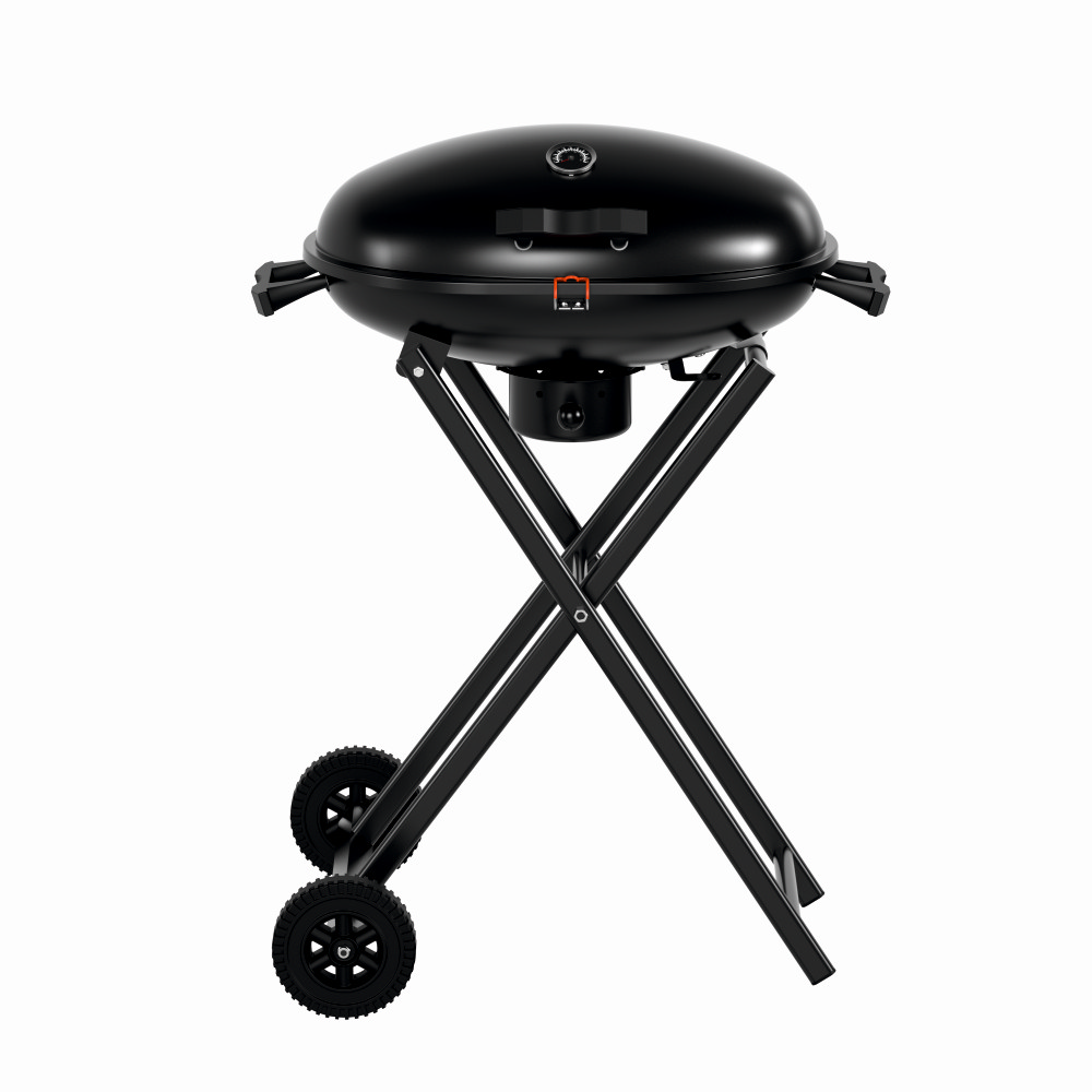 Gratar pe carbuni KLUGMEISTER KY30018, material otel, cu roti deplasare, pliabil, gura golire cenusa, suprafata gatire 54x37 cm [1]