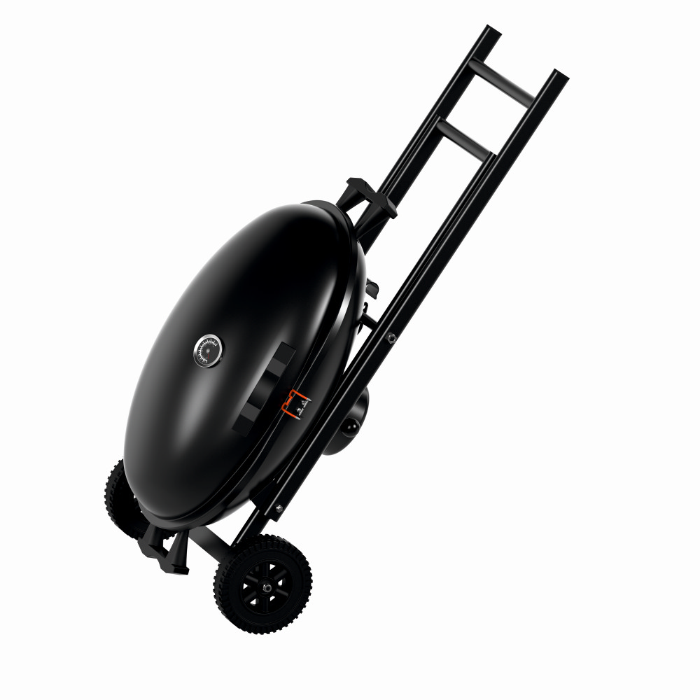 Gratar pe carbuni KLUGMEISTER KY30018, material otel, cu roti deplasare, pliabil, gura golire cenusa, suprafata gatire 54x37 cm [2]