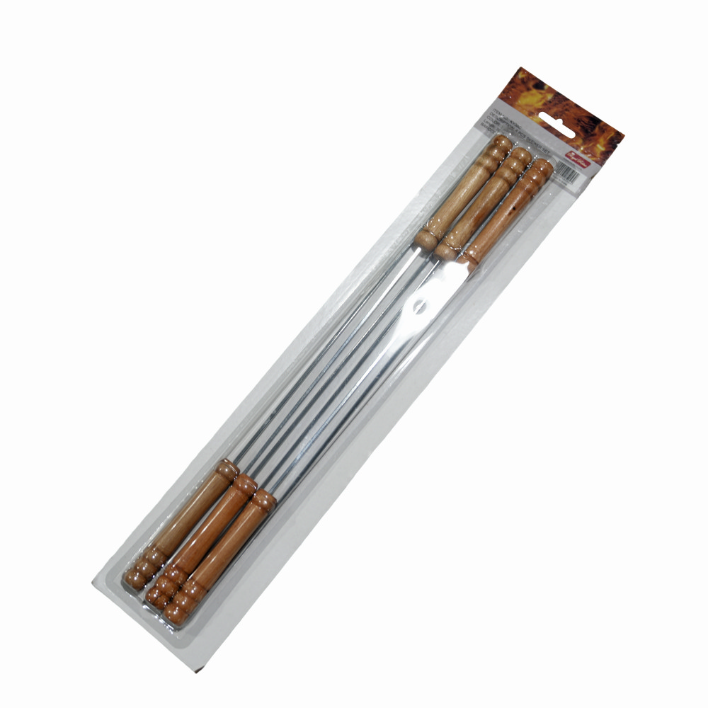 Set frigarui pentru gratar 6 piese KLUGMEISTER KY3931, material inox, maner de lemn [1]