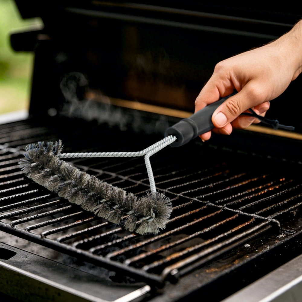 Perie pentru curatat gratarul KLUGMEISTER KY1305, cu peri metalici [2]