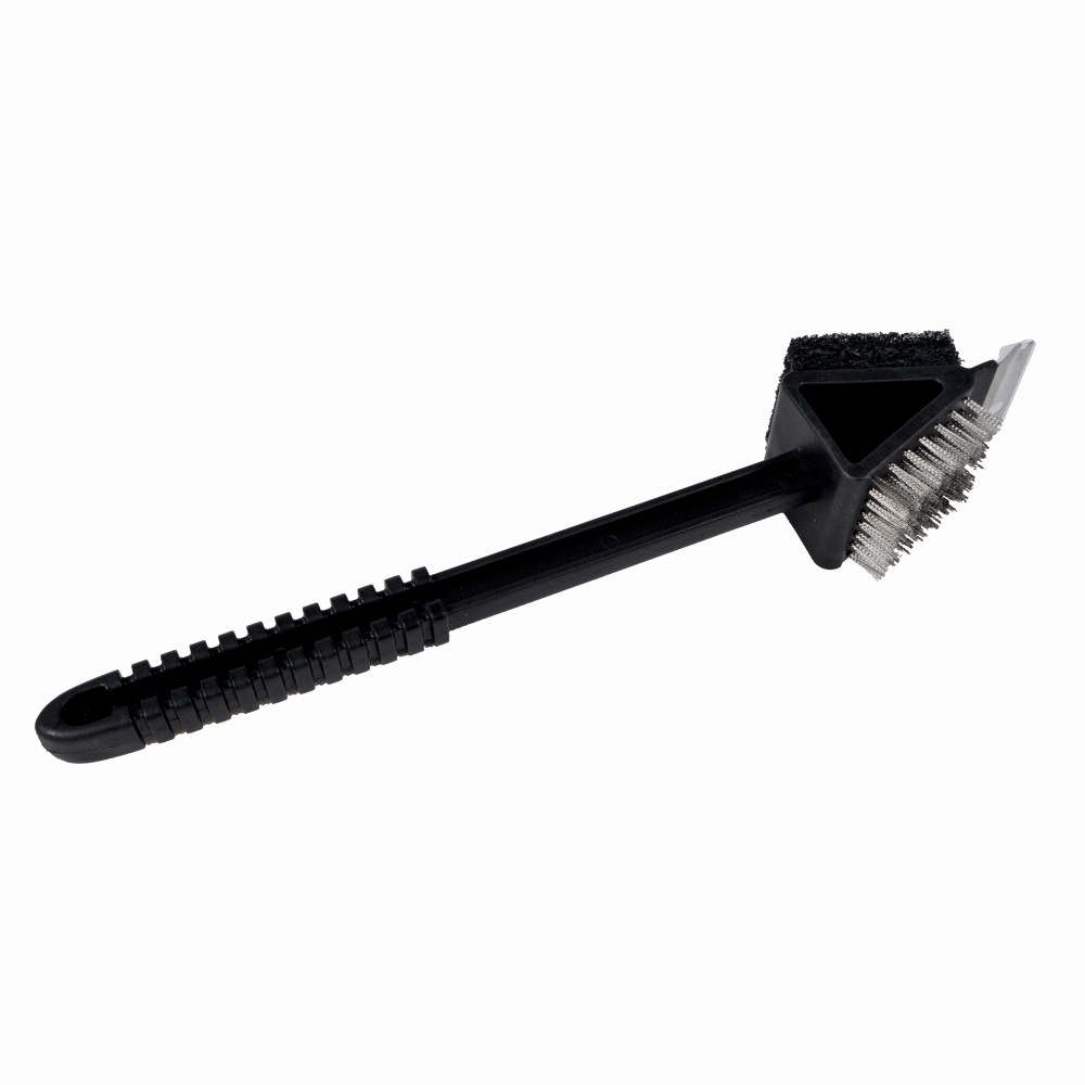 Ustensile gratar - Perie cu racleta pentru curatat gratarul KLUGMEISTER KY1030A, peri metalici + racleta