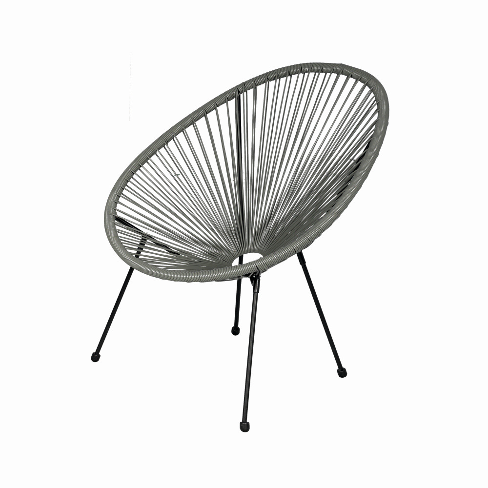 Set mobilier terasa/gradina KLUGMEISTER KJF3643, doua scaune + canapea + masuta, material otel + ratan, culoare gri [2]