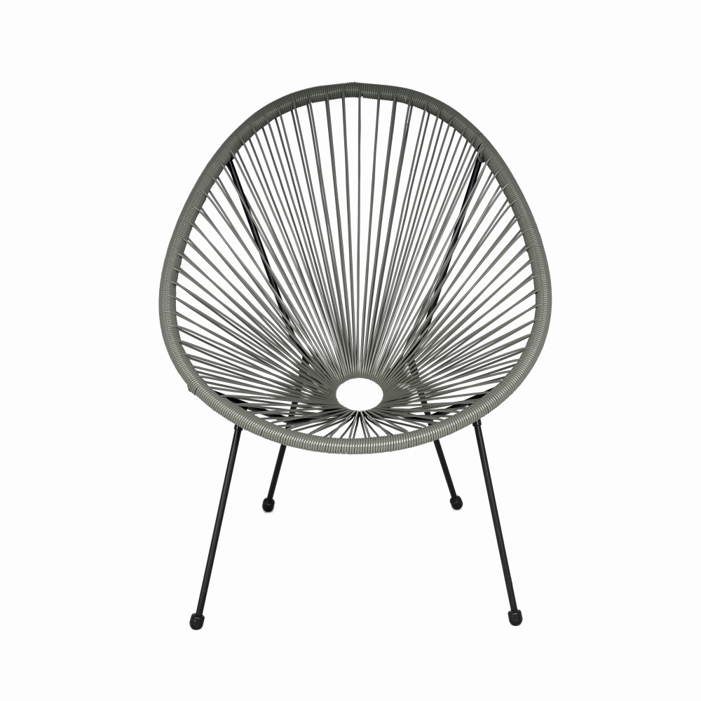 Set mobilier terasa/gradina KLUGMEISTER KJF3643, doua scaune + canapea + masuta, material otel + ratan, culoare gri [3]