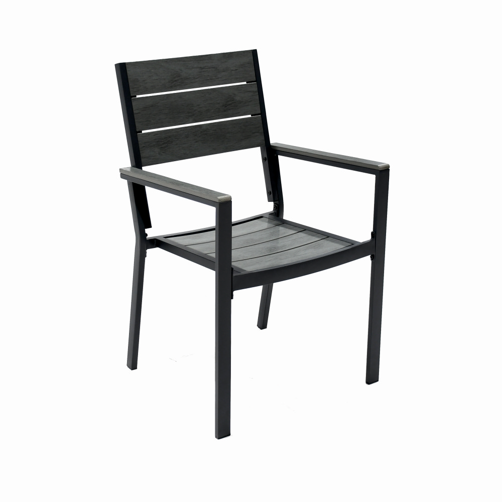 Set mobilier terasa/gradina KLUGMEISTER KJT2056, structura din otel, masa + 6 scaune din HDPE, culoare gri [3]