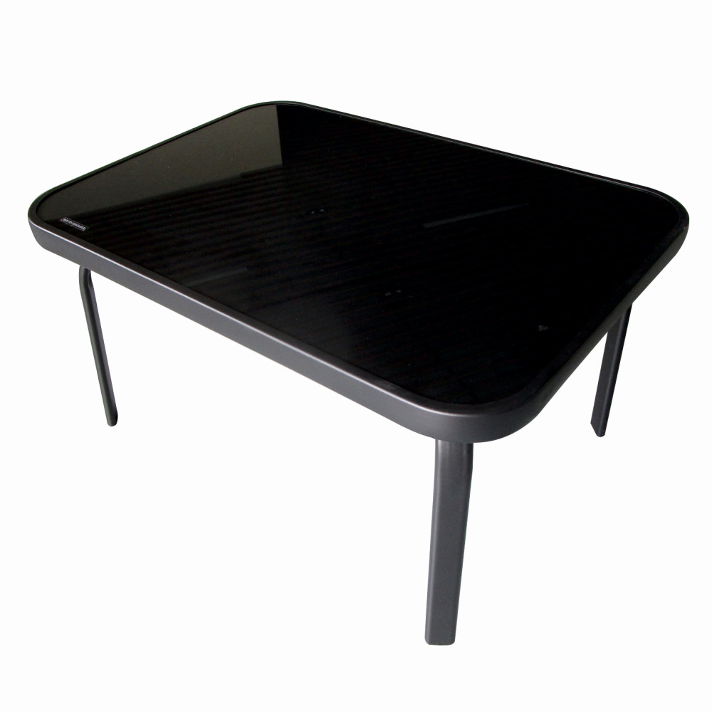 Set mobilier terasa/gradina KLUGMEISTER KJFT078, o canapea + doua scaune + o masa, culoare neagra [4]