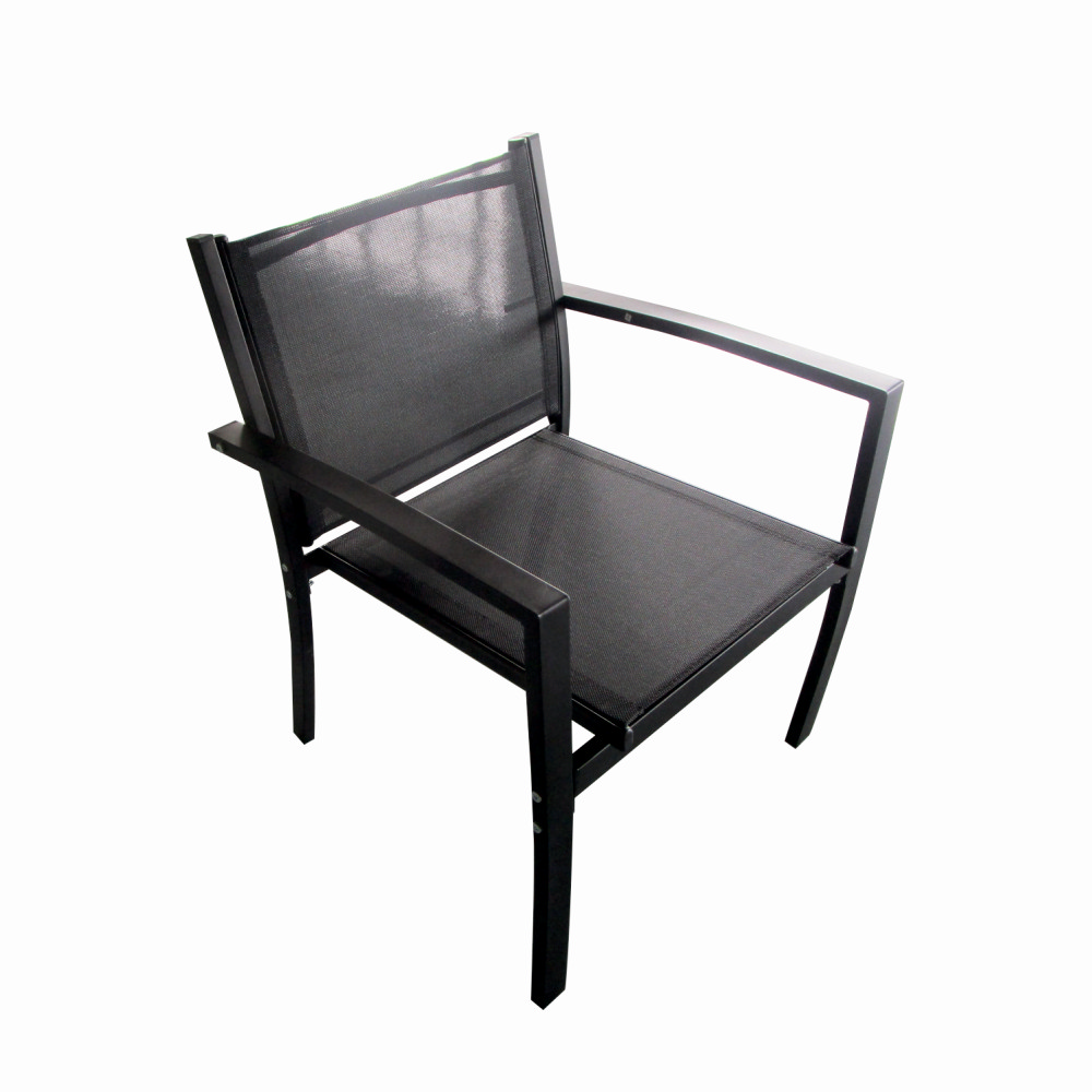 Set mobilier terasa/gradina KLUGMEISTER KJFT079, doua fotolii + canapea + masuta din sticla securizata, culoare neagra [2]