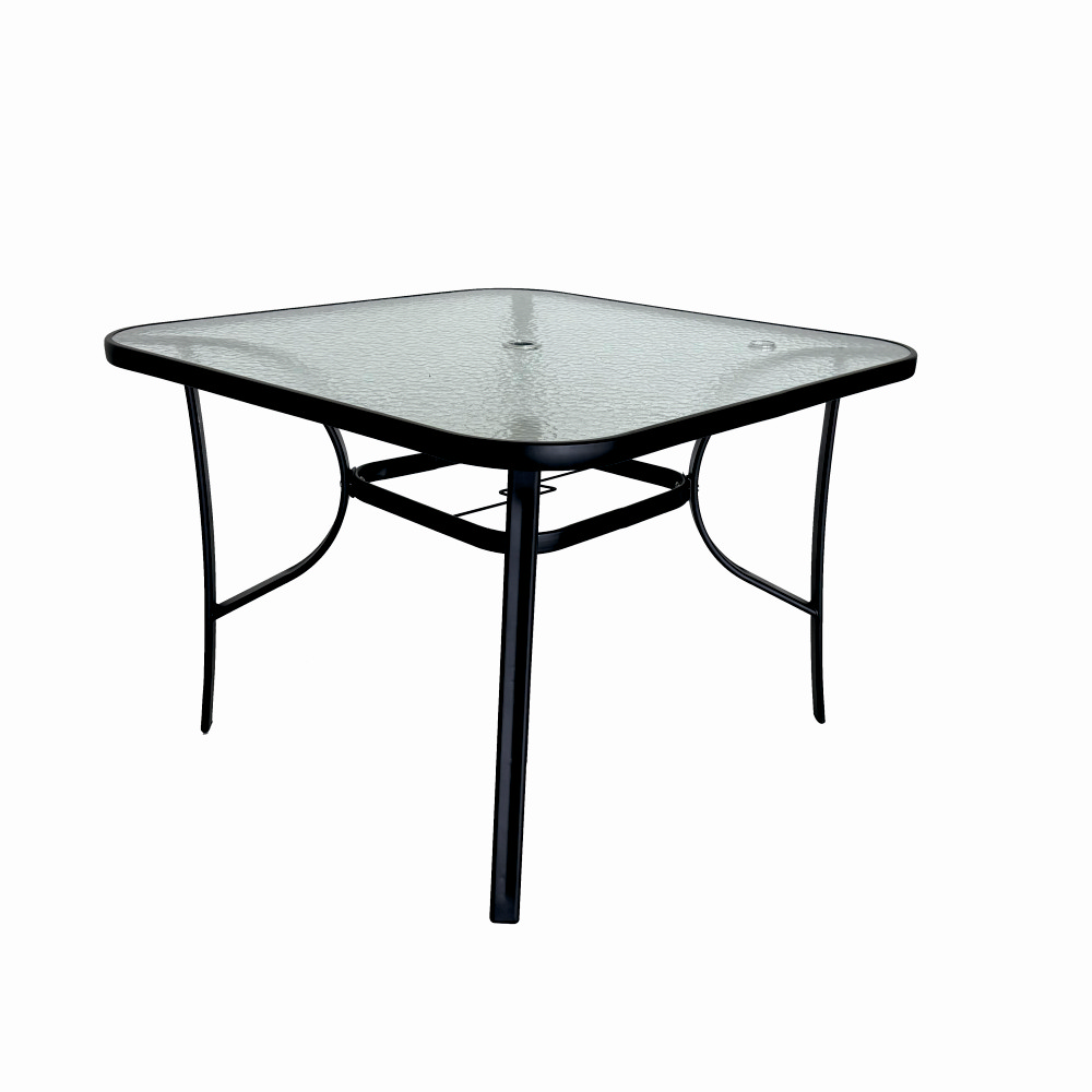 Set mobilier terasa/gradina KLUGMEISTER KJFT011, pentru patru persoane cu umbrela, culoare neagra [4]