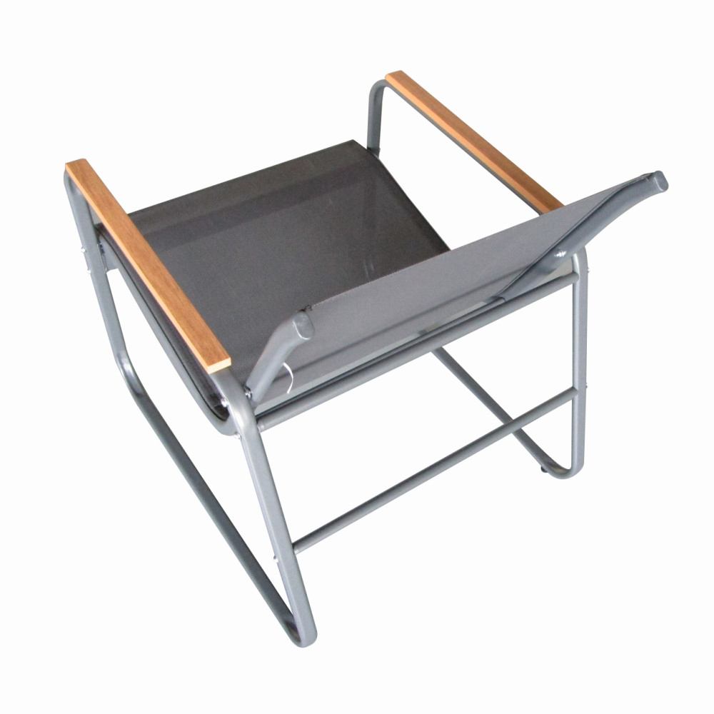 Set mobilier terasa/gradina KLUGMEISTER KJF5226, doua fotolii + canapea + masuta sticla, culoare neagra [2]